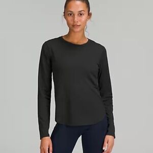 High-Neck Running and Training Long-Sleeve Shirt size 14 Black